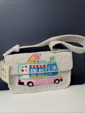 Sol and Mer Beaded Ice Cream Truck Shoulder Bag